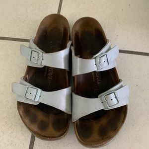Light blue Birkenstock’s sz 38 perfectly broken in